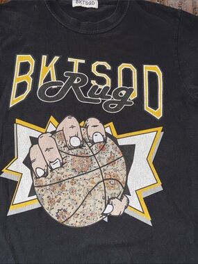 BKTSQD X RUG short sleeve t-shirt size small like new